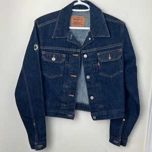 Levi’s  90’s Trucker Denim Jeans Utility Cropped Jacket Size Medium